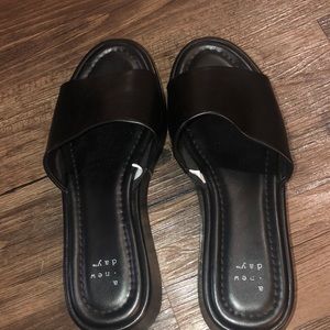 Brand New black platform slides